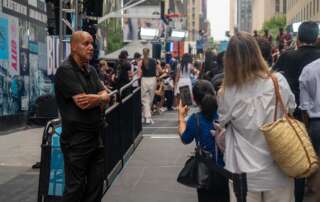 Security guard on duty at an event in New York City